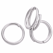 Splitring forsølvet. 8 mm. 50 stk.